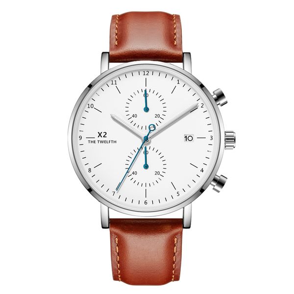 brown strap new mens leather strap luxury quartz watch business chronograph luminous male clock 2020 montre homme box, Slivery;brown
brown strap new mens leather strap luxury quartz watch business chronograph luminous male clock 2020 montre homme box, Slivery;brown