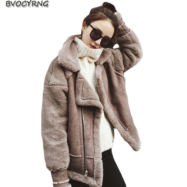 2019 new winter short coat women's deerskin jacket thickening lamb plush coats female students loose warm outerwear k0954, Black
2019 new winter short coat women's deerskin jacket thickening lamb plush coats female students loose warm outerwear k0954, Black