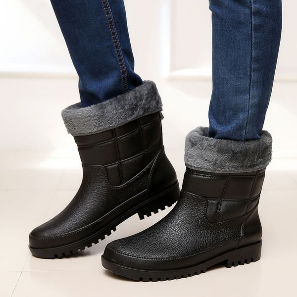 rain boots men bot winter fishing boots short rubber shoes non-slip plus velvet waterproof shoes rain snow kitchen, Black
rain boots men bot winter fishing boots short rubber shoes non-slip plus velvet waterproof shoes rain snow kitchen, Black