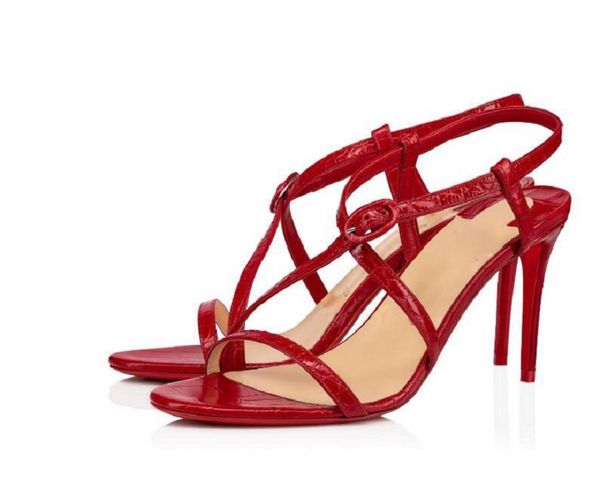 luxurious designer ladies summer red bottom sandals woman high heels new leather crisscross strap sandals beach party dress wedding, Black
luxurious designer ladies summer red bottom sandals woman high heels new leather crisscross strap sandals beach party dress wedding, Black