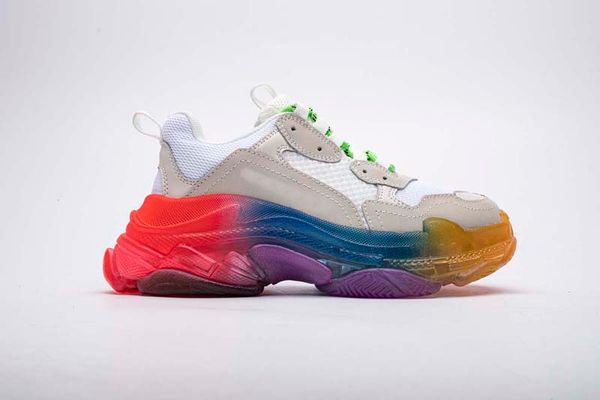 2019 dad shoes paris 17fw triple-s sneakers men/women rainbow color white running shoes cushion shoes szie 35-45
2019 dad shoes paris 17fw triple-s sneakers men/women rainbow color white running shoes cushion shoes szie 35-45