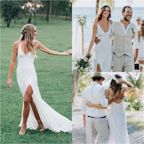beach boho style wedding dresses with slits v neck lace summer bohemian wedding dress australia woman wedding dress african matrimonio, White
beach boho style wedding dresses with slits v neck lace summer bohemian wedding dress australia woman wedding dress african matrimonio, White