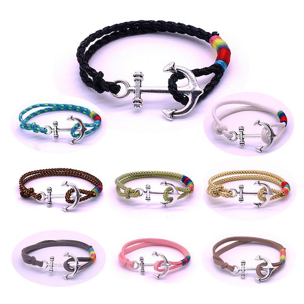 new rope chain bracelet alloy anchor leather rope bracelet fashion ladies men's navy style sports and leisure jewelry, White
new rope chain bracelet alloy anchor leather rope bracelet fashion ladies men's navy style sports and leisure jewelry, White