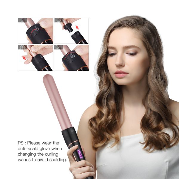ceramic styling tools hair curler curling iron wand set electric hair curler roller curling wand with interchangeable barrels
ceramic styling tools hair curler curling iron wand set electric hair curler roller curling wand with interchangeable barrels
