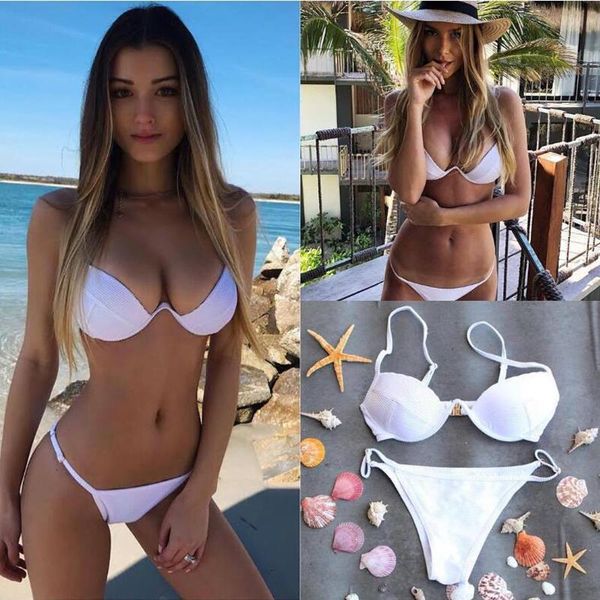 mini micro thong strappy low waist bikini mujer feminino 2018 swimsuit plus size swimwear women solid biquin with underwire, White;black
mini micro thong strappy low waist bikini mujer feminino 2018 swimsuit plus size swimwear women solid biquin with underwire, White;black