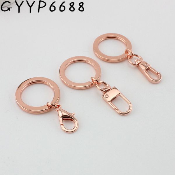 10pcs rose gold key ring + hook buckle thicken non-deformable metal steel ring flat hanging accessories, Black
10pcs rose gold key ring + hook buckle thicken non-deformable metal steel ring flat hanging accessories, Black