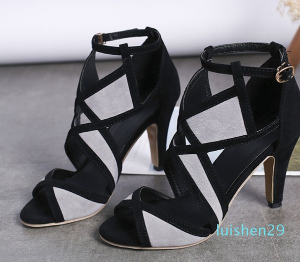 2019 european and american fish-mouth sandals with high, thin, cross-border foreign trade heel l29, Black
2019 european and american fish-mouth sandals with high, thin, cross-border foreign trade heel l29, Black