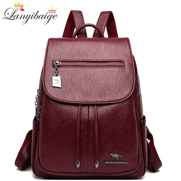 2020 new backpack women leather backpack fashion school bags for teenage girls large capacity travel
2020 new backpack women leather backpack fashion school bags for teenage girls large capacity travel