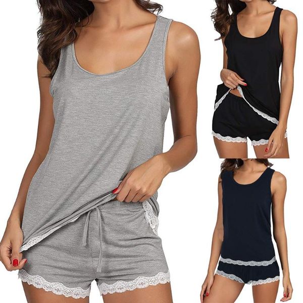 womens pajama set striped sleeveless sleepwear sets bamboo tank and shorts set underwear women dentelle #k30, Blue;gray
womens pajama set striped sleeveless sleepwear sets bamboo tank and shorts set underwear women dentelle #k30, Blue;gray