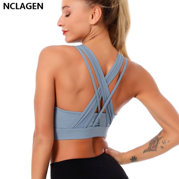 sport bra padded high support crop women push up training solid yoga bra impact fitness gym vest workout underwear nclagen, White;black
sport bra padded high support crop women push up training solid yoga bra impact fitness gym vest workout underwear nclagen, White;black