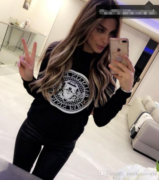 2019 Женщины писем нового стиля печать круглых женщин воротник Толстовка топ
2019 Женщины писем нового стиля печать круглых женщин воротник Толстовка топ