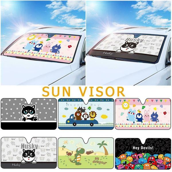 cartoon car windshield sun shade sun visor suction cup film cover front window windscreen summer visor uv block solar protection 
cartoon car windshield sun shade sun visor suction cup film cover front window windscreen summer visor uv block solar protection