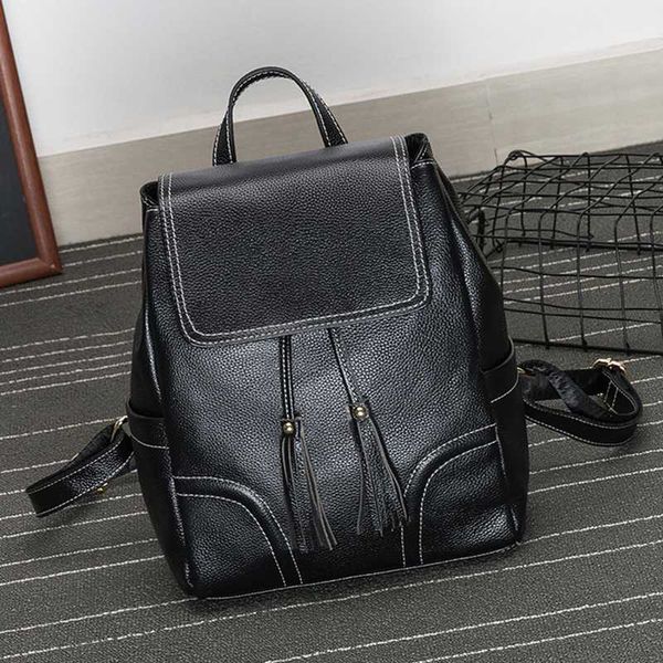 genuine leather new knapsack women's backpack student college fashion rucksack bag tassel backpack women shoulder bag
genuine leather new knapsack women's backpack student college fashion rucksack bag tassel backpack women shoulder bag