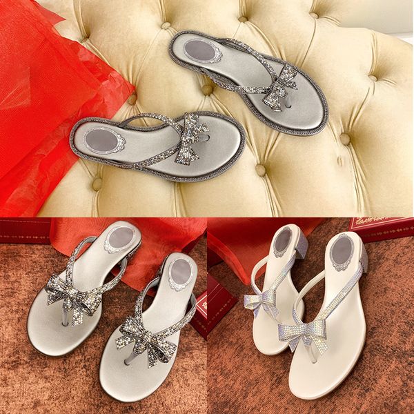 designer womens sandals luxury white silver flops bow-knot flat slippers summer fashion with box size 35-40, Black
designer womens sandals luxury white silver flops bow-knot flat slippers summer fashion with box size 35-40, Black