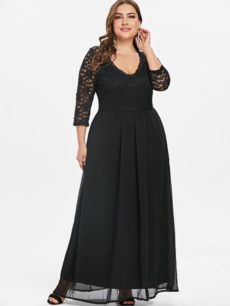 wipalo spring plus size dress vintage solid sweetheart neck lace panel maxi dress high waist a-line party dresses vestido mujer, Black;gray
wipalo spring plus size dress vintage solid sweetheart neck lace panel maxi dress high waist a-line party dresses vestido mujer, Black;gray
