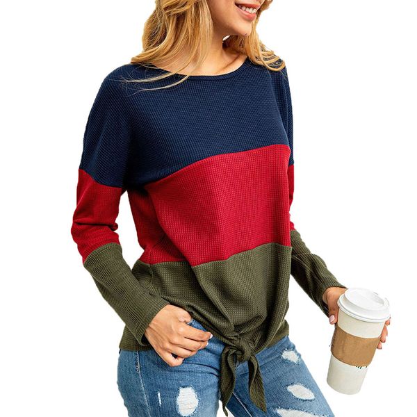 t shirt new fashion long sleeve loose casual autumn knitted women ladies for polyester o-neck t- color-matching 's, White
t shirt new fashion long sleeve loose casual autumn knitted women ladies for polyester o-neck t- color-matching 's, White