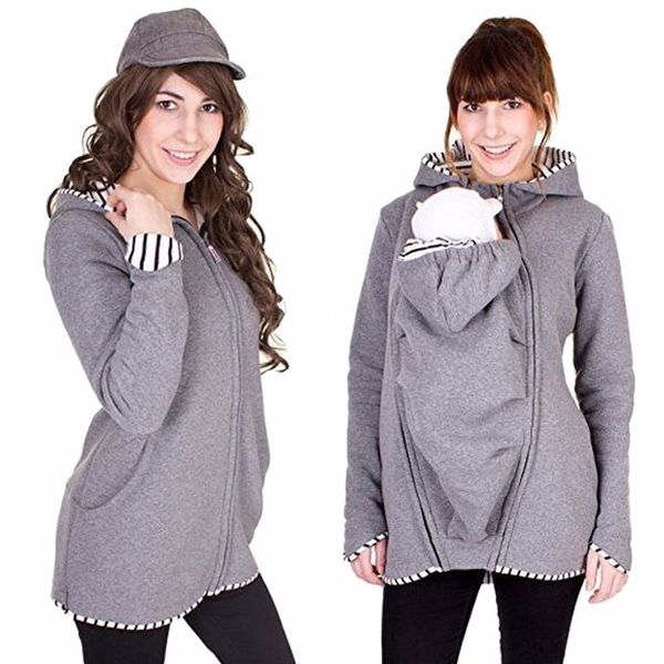 2018 new long sleeve maternity warm clothing mother fashion women hoddies carry baby infant zipper coat, White
2018 new long sleeve maternity warm clothing mother fashion women hoddies carry baby infant zipper coat, White