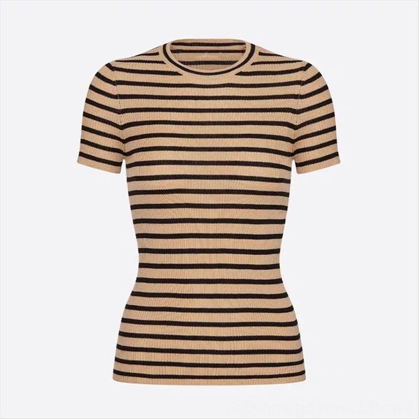 cd little bee embroidery giant slim stripes small pothole silk wool knitted short-sleeved t-shirt female, White
cd little bee embroidery giant slim stripes small pothole silk wool knitted short-sleeved t-shirt female, White