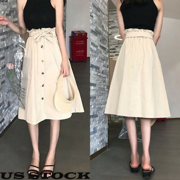 2019 new fashion high waist skirt women button long maxi casual lady girl a-line skirt, Black
2019 new fashion high waist skirt women button long maxi casual lady girl a-line skirt, Black