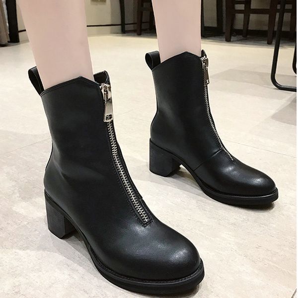 nice new vintage ankle boots women autumn round toes zip front brand basic shoes woman high heels young lady walking rain boot, Black
nice new vintage ankle boots women autumn round toes zip front brand basic shoes woman high heels young lady walking rain boot, Black
