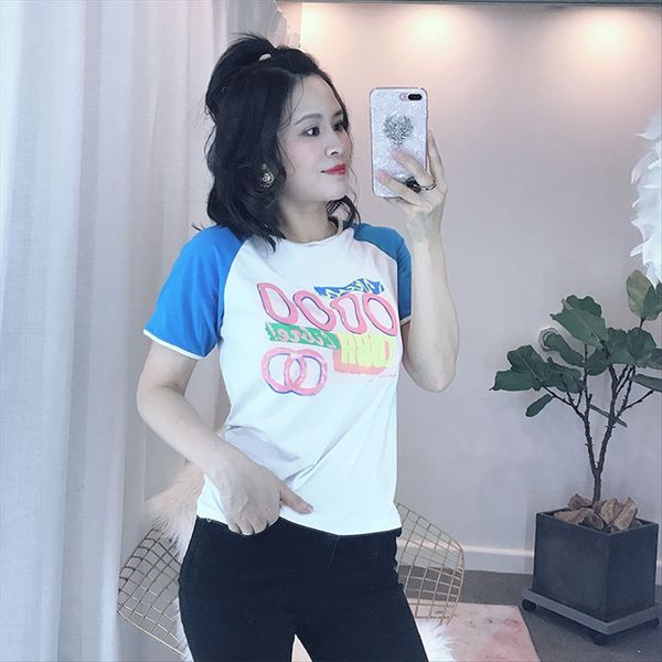 t- t-shirt coat women's 2020 summer tide brand short sleeve loose small fragrance letter printing base shirt women's tide, White
t- t-shirt coat women's 2020 summer tide brand short sleeve loose small fragrance letter printing base shirt women's tide, White