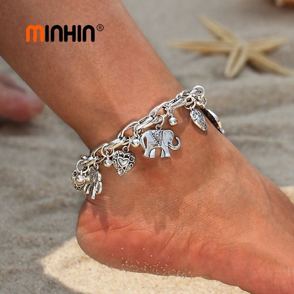 minhin new fashion anklets for women retro style link chain love heart elephant anklets accessories bijoux femme beach jewelry, Red;blue
minhin new fashion anklets for women retro style link chain love heart elephant anklets accessories bijoux femme beach jewelry, Red;blue