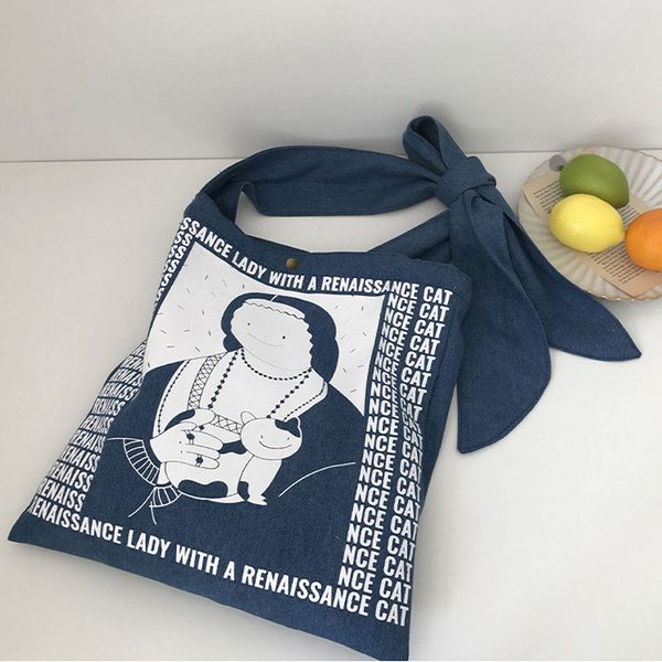 ladies denim fabric shoulder bag canvas crossbody bags renaissance women lace-up design cotton cloth messenger bag for girls #20
ladies denim fabric shoulder bag canvas crossbody bags renaissance women lace-up design cotton cloth messenger bag for girls #20