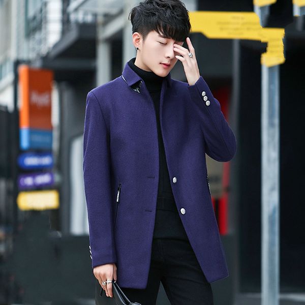 men's autumn winter jackets woolen coat man slim korean mens coats handsome overcoat jacket abrigos hombre kj265, Black
men's autumn winter jackets woolen coat man slim korean mens coats handsome overcoat jacket abrigos hombre kj265, Black