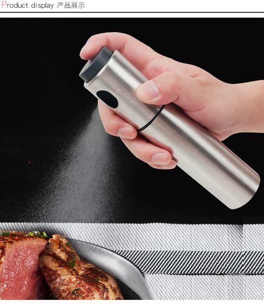new simple stainless steel olive oil spray bottle vinegar sprayer bottles professional bbq kitchen tool environmental protection
new simple stainless steel olive oil spray bottle vinegar sprayer bottles professional bbq kitchen tool environmental protection