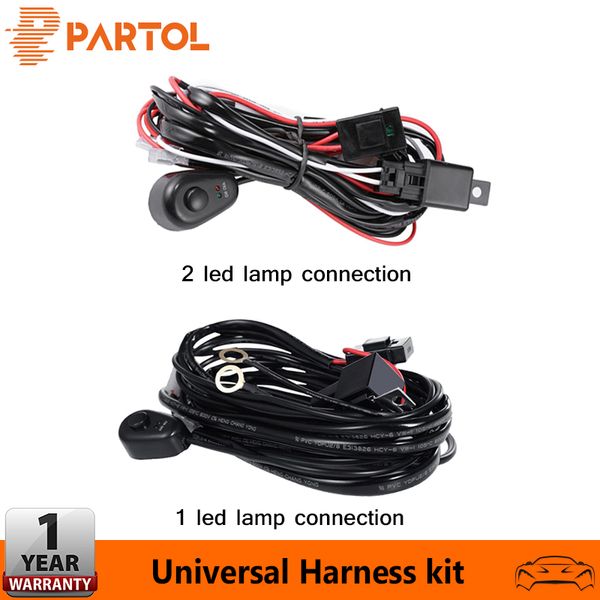 partol universal car led work lamp driving light wiring harness switch drl relay kit offroad light bar wire cable 40a 12v 24v
partol universal car led work lamp driving light wiring harness switch drl relay kit offroad light bar wire cable 40a 12v 24v