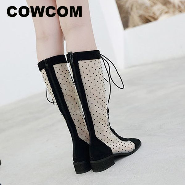 cowcom 4cm 2020 spring autumn joker round head high barrel fashion boots temperament flat boots cool jxq, Black
cowcom 4cm 2020 spring autumn joker round head high barrel fashion boots temperament flat boots cool jxq, Black