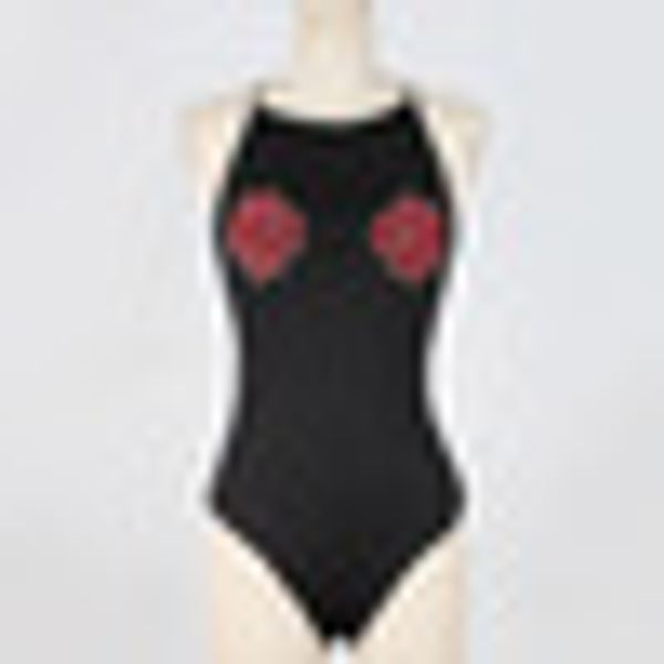 2019 new ladies flower skinny backless cross bandage embroidered bodysuit, Black;white
2019 new ladies flower skinny backless cross bandage embroidered bodysuit, Black;white