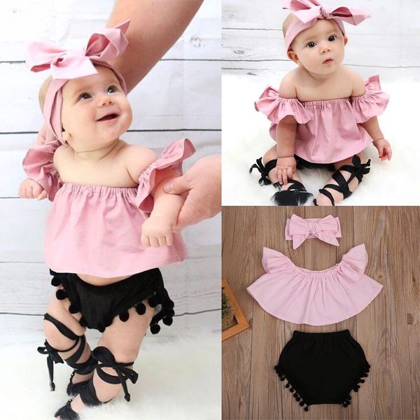 pudcoco girl set 0-24m 3pcs toddler baby kids girl clothes off shoulder t-shirt+short pants outfits set, White
pudcoco girl set 0-24m 3pcs toddler baby kids girl clothes off shoulder t-shirt+short pants outfits set, White