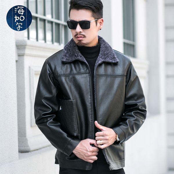 middle aged and old people's casual and fashionable fur coat with plush thick fur collar 2019 italy new warm leather coat, Black
middle aged and old people's casual and fashionable fur coat with plush thick fur collar 2019 italy new warm leather coat, Black