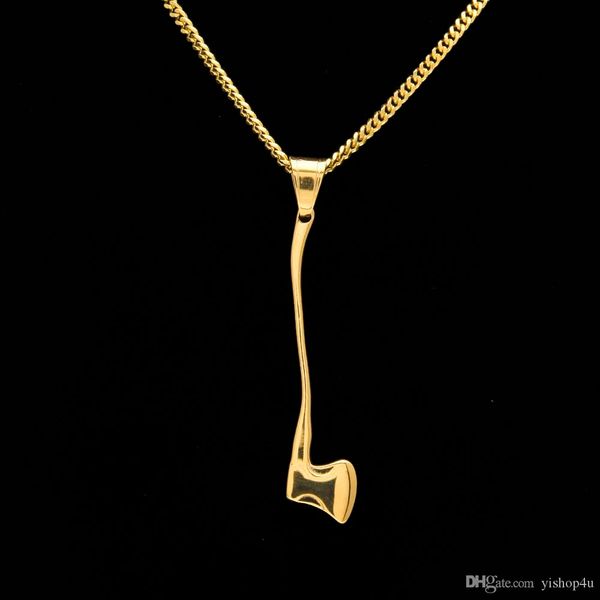 mens gold plated personality axe stainless steel pendant necklace with 24inch cuba copper chain necklace hip hop jewelry, Silver
mens gold plated personality axe stainless steel pendant necklace with 24inch cuba copper chain necklace hip hop jewelry, Silver
