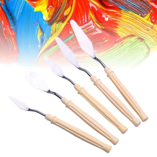5pcs/set oil painting palette knife professional stainless steel scraper spatula art supplies for artist color mixing
5pcs/set oil painting palette knife professional stainless steel scraper spatula art supplies for artist color mixing