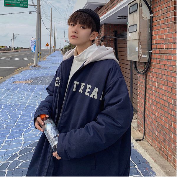nice winter youth popular male hooded cotton clothing fashion casual letter printing thickening jacket blue / black m
nice winter youth popular male hooded cotton clothing fashion casual letter printing thickening jacket blue / black m