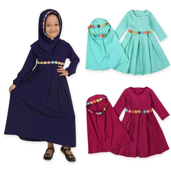 siskakia muslim child girls abaya suit long sleeve hijab dresses floral embroidery kids girl solid gown dress+hijab 2 pieces set, Red
siskakia muslim child girls abaya suit long sleeve hijab dresses floral embroidery kids girl solid gown dress+hijab 2 pieces set, Red
