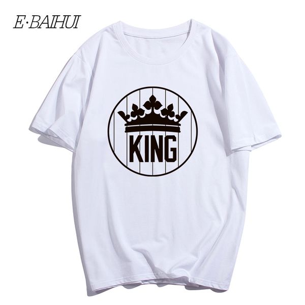 e-baihui new men king t-shirts summer style cotton men's t-shirt crown print tees fashion casual o collar shirt t-120, White;black
e-baihui new men king t-shirts summer style cotton men's t-shirt crown print tees fashion casual o collar shirt t-120, White;black
