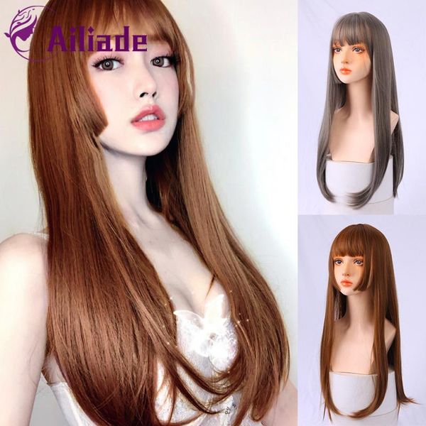 synthetic wigs ailiade long straight with bangs for women african american natural daily cosplay party false brown gray hair wig, Black
synthetic wigs ailiade long straight with bangs for women african american natural daily cosplay party false brown gray hair wig, Black