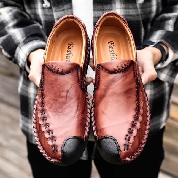 2019 new style large size men's shoes men's casual shoes genuine leather handmade business leather cowhide fashion, Black
2019 new style large size men's shoes men's casual shoes genuine leather handmade business leather cowhide fashion, Black