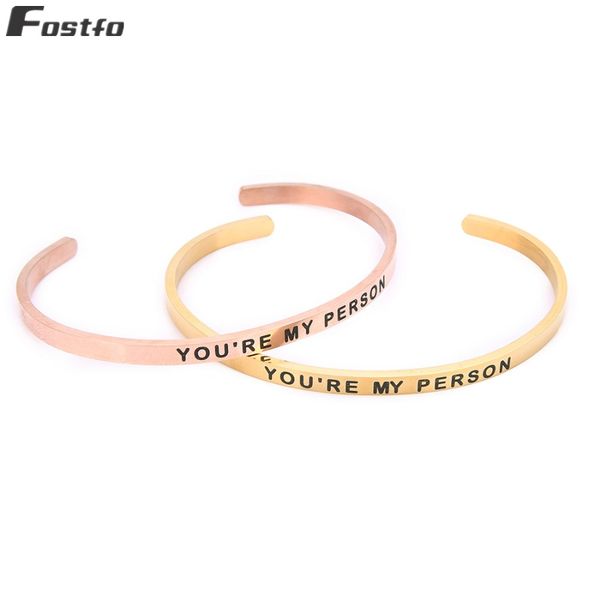 fostfo 4mm you're my person stainless steel positive inspirational personalized bracelet mantra bangle for lover gifts, Black
fostfo 4mm you're my person stainless steel positive inspirational personalized bracelet mantra bangle for lover gifts, Black