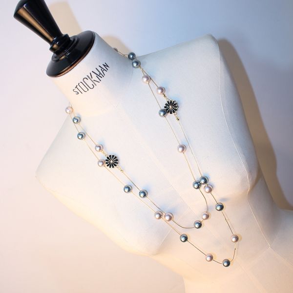 Hot sale Fashion designer luxury classic style elegant flower pearl chain long sweater statement necklace for woman
Hot sale Fashion designer luxury classic style elegant flower pearl chain long sweater statement necklace for woman