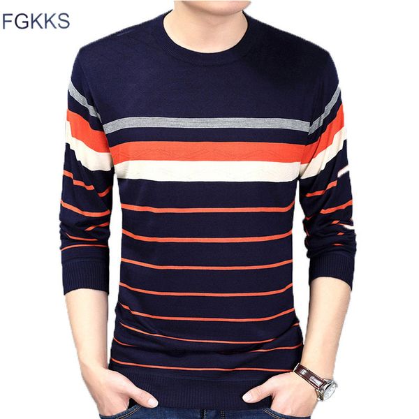 fgkks men's sweater autumn stripe men splice casual sweater mens slim fit knitted pullovers, White;black
fgkks men's sweater autumn stripe men splice casual sweater mens slim fit knitted pullovers, White;black