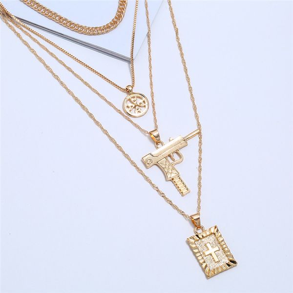 fashion long chain silve cross pendant gun necklace for women gold layered necklace christ choker multi vintage jewelry, Silver
fashion long chain silve cross pendant gun necklace for women gold layered necklace christ choker multi vintage jewelry, Silver