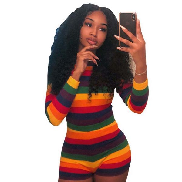 fahion long sleeve o-neck rainbow striped skinny jumpsuits playsuits bodycon women rompers nightclub beach holiday, Black;white
fahion long sleeve o-neck rainbow striped skinny jumpsuits playsuits bodycon women rompers nightclub beach holiday, Black;white