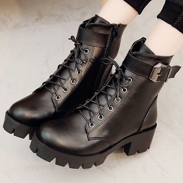 flat platform boots women shoes autumn winter fur fashion round toe lace-up leather boots ladies shoes buckle flat platform boot, Black
flat platform boots women shoes autumn winter fur fashion round toe lace-up leather boots ladies shoes buckle flat platform boot, Black