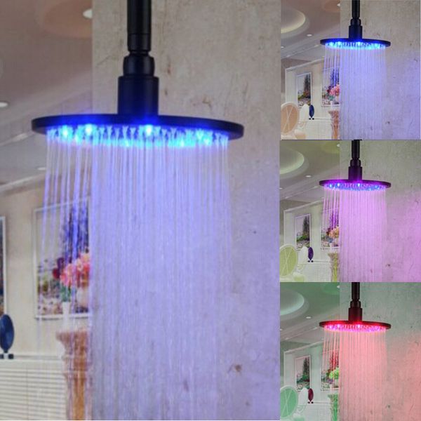 10 inch led shower head with shower arm. chuveiro led.water power. bathroom 3 colors change led showerhead.
10 inch led shower head with shower arm. chuveiro led.water power. bathroom 3 colors change led showerhead.
