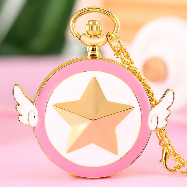 lovely big gold star necklace pocket watch with wings quartz pendant clock gifts for girls relogio de bolso, Slivery;golden
lovely big gold star necklace pocket watch with wings quartz pendant clock gifts for girls relogio de bolso, Slivery;golden