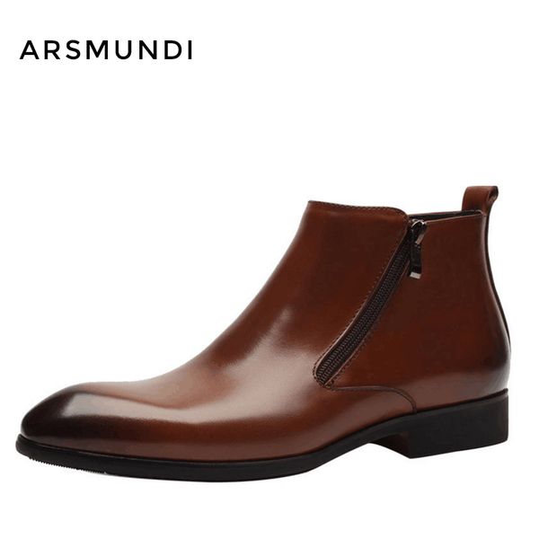 men's winter ankle boots dress western wedding round toe zipper genuine leather chakku 2019 leather booties men shoes, Black
men's winter ankle boots dress western wedding round toe zipper genuine leather chakku 2019 leather booties men shoes, Black